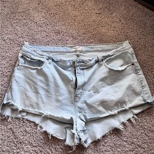 Abercrombie & Fitch Blue Jean Shorts Distressed Style